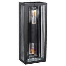 Farah Fluted Glass Exterior Up/Down Wall Light